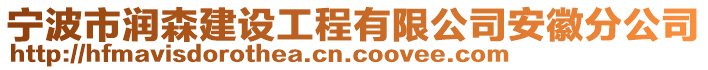 寧波市潤(rùn)森建設(shè)工程有限公司安徽分公司