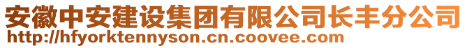 安徽中安建設(shè)集團(tuán)有限公司長(zhǎng)豐分公司