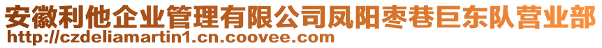 安徽利他企業(yè)管理有限公司鳳陽(yáng)棗巷巨東隊(duì)營(yíng)業(yè)部