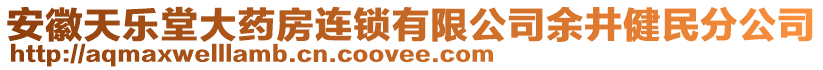 安徽天乐堂大药房连锁有限公司余井健民分公司