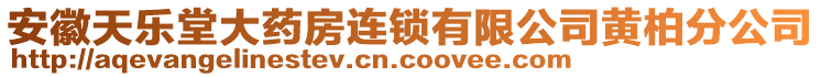 安徽天乐堂大药房连锁有限公司黄柏分公司