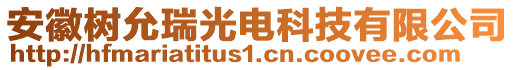 安徽樹允瑞光電科技有限公司