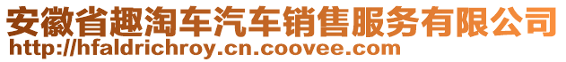 安徽省趣淘車汽車銷售服務(wù)有限公司