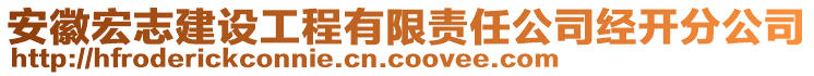 安徽宏志建設工程有限責任公司經開分公司