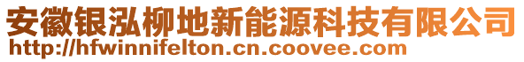 安徽銀泓柳地新能源科技有限公司