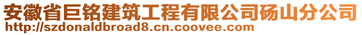 安徽省巨銘建筑工程有限公司碭山分公司