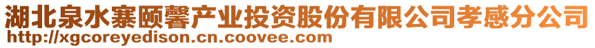 湖北泉水寨頤馨產業投資股份有限公司孝感分公司