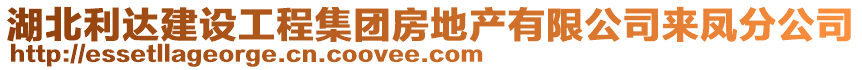 湖北利達建設工程集團房地產(chǎn)有限公司來鳳分公司