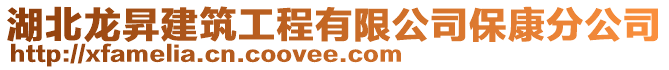 湖北龍昇建筑工程有限公司保康分公司