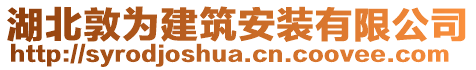 湖北敦為建筑安裝有限公司