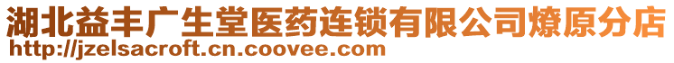 湖北益豐廣生堂醫(yī)藥連鎖有限公司燎原分店