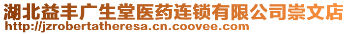 湖北益豐廣生堂醫(yī)藥連鎖有限公司崇文店