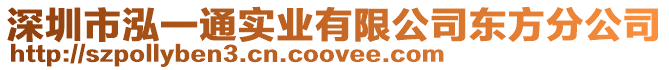 深圳市泓一通實業有限公司東方分公司