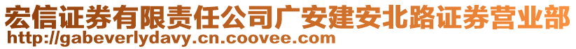 宏信證券有限責任公司廣安建安北路證券營業部