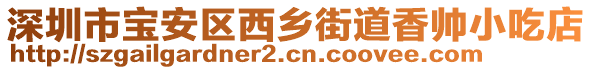 深圳市寶安區(qū)西鄉(xiāng)街道香帥小吃店