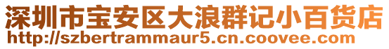 深圳市寶安區(qū)大浪群記小百貨店