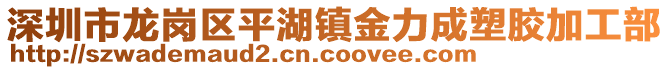 深圳市龍崗區(qū)平湖鎮(zhèn)金力成塑膠加工部