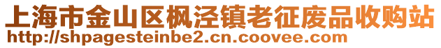 上海市金山區楓涇鎮老征廢品收購站