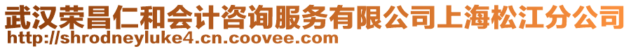 武漢榮昌仁和會計咨詢服務(wù)有限公司上海松江分公司