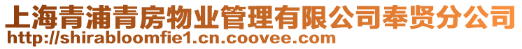 上海青浦青房物業管理有限公司奉賢分公司