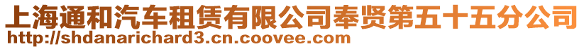 上海通和汽車租賃有限公司奉賢第五十五分公司