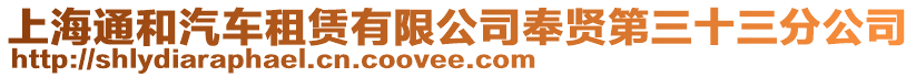 上海通和汽車租賃有限公司奉賢第三十三分公司