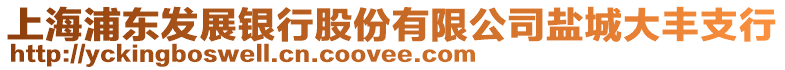 上海浦東發展銀行股份有限公司鹽城大豐支行