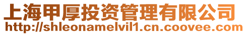 上海甲厚投資管理有限公司
