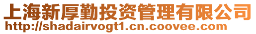 上海新厚勤投資管理有限公司