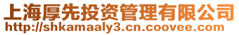 上海厚先投資管理有限公司