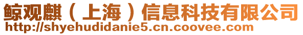 鯨觀麒(上海)信息科技有限公司