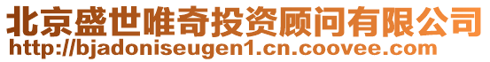 北京盛世唯奇投資顧問有限公司