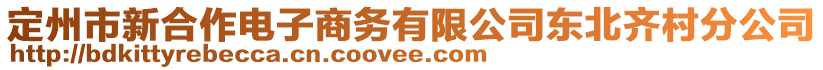 定州市新合作電子商務(wù)有限公司東北齊村分公司