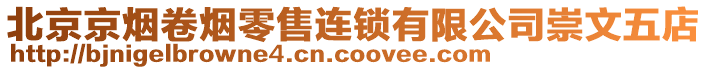 北京京煙卷煙零售連鎖有限公司崇文五店