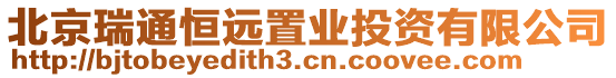 北京瑞通恒遠置業投資有限公司