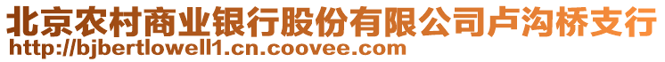 北京農(nóng)村商業(yè)銀行股份有限公司盧溝橋支行