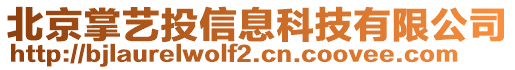 北京掌藝投信息科技有限公司