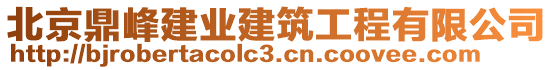 北京鼎峰建業(yè)建筑工程有限公司