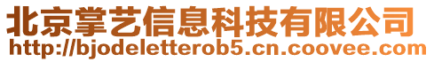 北京掌藝信息科技有限公司