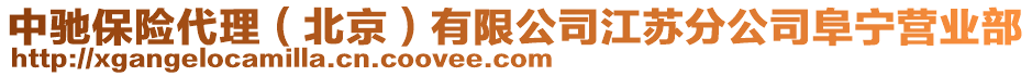 中馳保險代理（北京）有限公司江蘇分公司阜寧營業部