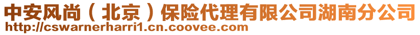 中安風尚(北京)保險代理有限公司湖南分公司