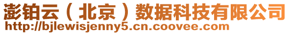 澎鉑云(北京)數(shù)據(jù)科技有限公司