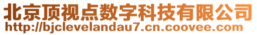 北京頂視點(diǎn)數(shù)字科技有限公司