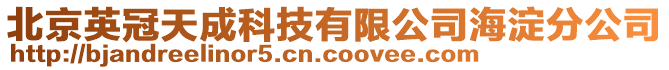 北京英冠天成科技有限公司海淀分公司