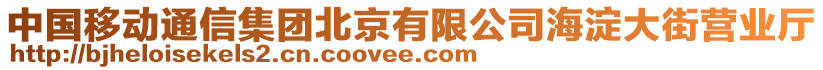 中國移動通信集團北京有限公司海淀大街營業(yè)廳