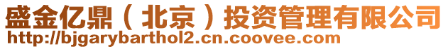 盛金億鼎(北京)投資管理有限公司