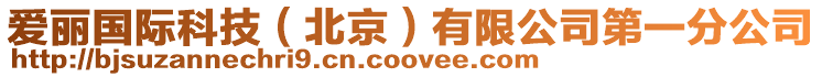 愛麗國際科技（北京）有限公司第一分公司