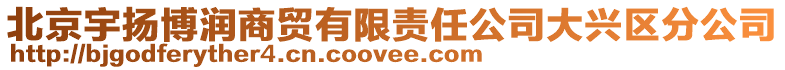北京宇揚(yáng)博潤商貿(mào)有限責(zé)任公司大興區(qū)分公司