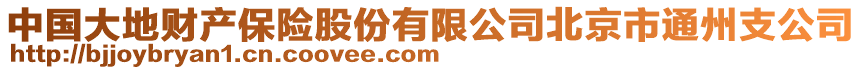中國(guó)大地財(cái)產(chǎn)保險(xiǎn)股份有限公司北京市通州支公司