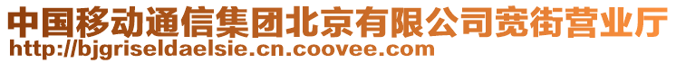 中國(guó)移動(dòng)通信集團(tuán)北京有限公司寬街營(yíng)業(yè)廳